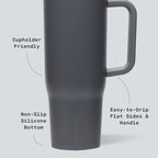 Corkcicle Cruiser Tumbler with Handle & Straw, 40 oz, Flint - Image 4