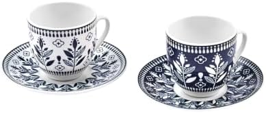 KARACA Peyker Turkish Coffee Cup Set for 6 People - 12 Piece Cups with Saucers - Small Bone China Espresso Set - Ideal for Serving Greek, Arabic Coffee (2.8 fl oz) - Image 6