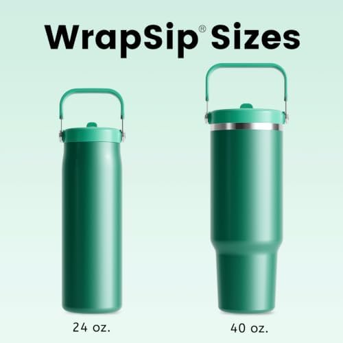 Fjbottle WrapSip 40 oz Insulated Tumbler with Flip Straw and Handle - Image 4