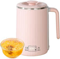 Electric Kettle 15.2 fl oz Mug-Type Electric Pot 304 Stainless Steel Tea Infuser Vacuum Insulated Milk Tea Coffee Porridge Compact Travel Office Unisex pink by NORMIA+RITA