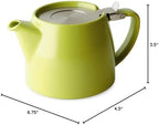 FORLIFE Stump Teapot with SLS Lid and Infuser, 18-Ounce, Lime - Image 3