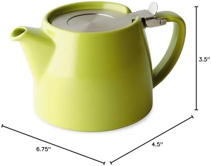 FORLIFE Stump Teapot with SLS Lid and Infuser, 18-Ounce, Lime - Image 3
