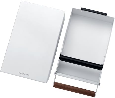 Normcore Espresso Knock Box Drawer, Coffee Knock Box with Walnut Handle, Espresso Dump Bin Separation And Detachable, 304 Stainless Steel, Size: M, Matte White - Image 5