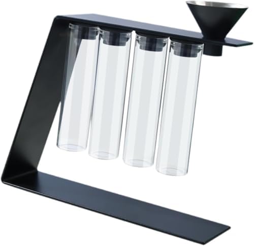 Coffee Bean Storage Container Set with Glass Tubes and Iron Rack - Image 6