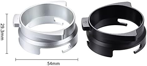 54mm Coffee Powder Receiving Dosing Ring Rotatable Aluminum Alloy Loop Coffee Machines Funnels Accessories (Color : Silver Size : 54mm) - Image 2