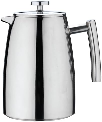 Belmont 3 Cup Double Walled Cafetiere Coffee Maker, Mirror Finish, 350ml by Caf%C3%A9+Stal