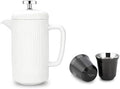 Easyworkz Porcelain French Press and Double Wall Insulated Metal Demitasse Cups by Easyworkz