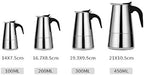 Stainless Steel Italian Coffee Stovetop Coffee Maker Moka Pot Percolator (9Cup / 15 Oz) - Image 5