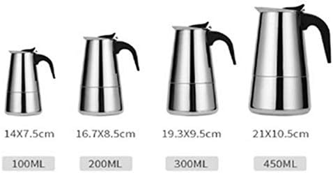 Stainless Steel Italian Coffee Stovetop Coffee Maker Moka Pot Percolator (9Cup / 15 Oz) - Image 5