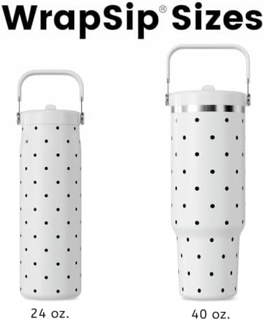 Fjbottle WrapSip 40 oz Insulated Tumbler with Flip Straw and Handle - Image 4