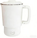 Small Electric Kettle, 0.6L Foldable Travel Kettle, Stainless Steel Inner Dual Heating Modes, Compact Hot Water Kettle for Travel, Camping, Office by Unknown