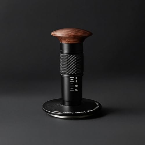 Amagogo Coffee Tamper Calibrated Espresso Tool with Pressure Indicator Wooden Handle Knurled Grip Flat Base Suitable for Home Baristas and Commercial Environments, 58mm - Image 4