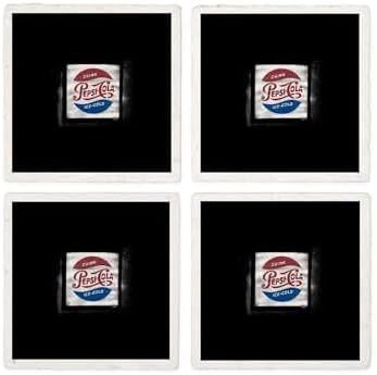 CafePress Pepsi Cola Ice Cold Tumbled Stone - Set of 4 Coasters Set of 4 w/holder - Image 4