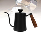 Gooseneck Electric Kettle, 500ml Stainless Steel with Integrated Thermometer, Pour Over Design, Comfortable Wood Handle, for Tea, Coffee, Hot Beverages - Image 2
