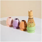 Matcha Set 7 Pcs Tea With Ceramic Bowl Spout Whisk(Orange) - Image 4