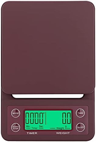 Digital Coffee Scale for The Pour Over Coffee Maker Rechargable Coffee Scale with Timer Kitchen Scale for Baking ABS(Red Wine 5kg 0.1g) - Image 6
