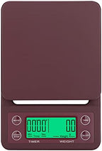 Digital Coffee Scale for The Pour Over Coffee Maker Rechargable Coffee Scale with Timer Kitchen Scale for Baking ABS(Red Wine 5kg 0.1g) - Image 6