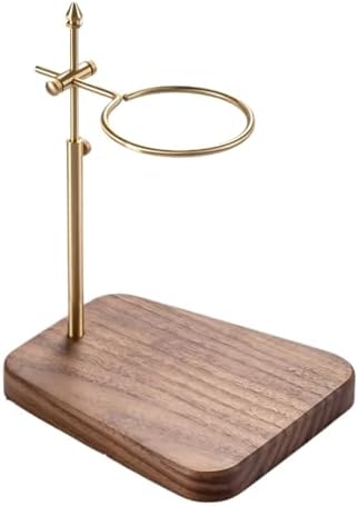 Pour Over Stand Coffee Station, Pour Dripper Height Adjustable Filter With Walnut Wooden Base by Unknown