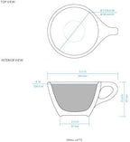 notNeutral LINO Porcelain Cup & Saucer (Small Latte, Light Gray, 2) - Image 3
