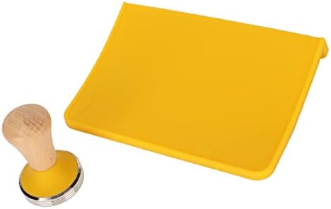 2 Pack Coffee Tamper Mat and Tamper Set Kit - Silicone Pad with Beech Wood Handle for Home Office Barista 58mm / 2.28in Blue (58mm / 2.28in Tamper) - Image 5