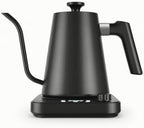 Yajuyi Electric Kettle Gooseneck Pour Over Temperature Control With Long Curved Spout And Stable Lid 304 Stainless Steel suitable for station tea, Black by Yajuyi
