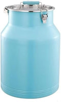 Stainless Steel Rice Storage Bucket Kitchen Food Organization Flour Grain Coffee Bean Cereal Airtight Canister(5L,Light Blue) by Unknown