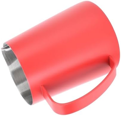 600ML 304 Stainless Steel Coffee Frothing Cup, Milk Frother Jug with Point Mouth for Latte Art, Inner Scale for Measurement, Durably and Rustproof Pitcher (Red) - Image 3