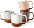 MALACASA Ceramic 16oz Coffee Mugs Set of 4, Multicolor by MALACASA