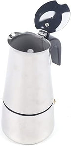 Xuthusman 200ml/300ml/450ml Mocha Coffee Pot+Electric Stove Espresso Coffee Maker Stainless Steel Stovetop Moka Pot,4/6/9cups (silver+black，300ml/6 Cups) - Image 5