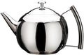 Tea Pot 1L Large Capacity Kettle Stainless Steel Teapot Coffee Maker with Filter Home Cooling Kettle Delicate Teapot Gold/Silver Teapot for Infuser (Color : B, Size : 1L) by UNNS
