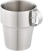 Stackable Stainless Steel Coffee Cups, Insulated Tea Cups with Stainless Steel Handle, Double Walled Insulated Coffee Mug, Keep Drinks Hot or Cold Longer, Metal Stand, Set of 6 - Image 4