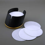 MADBALL Metal Coffee Filter Holder with Magnet, Quick Access Coffee Filter Storage Container For 58mm Portafilter, 100pcs 58mm Round Filters Included, Espresso Coffee Accessory (Black and Gold) by Unknown