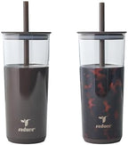 REDUCE Aspen - 20oz Vacuum Insulated Glass Tumbler - Extra Wide Straw & Lid by Reduce