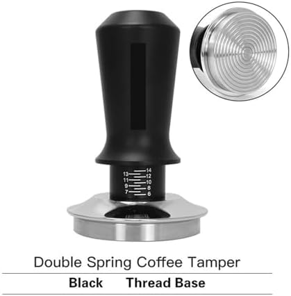 57mm 57.5mm Coffee Tamper Distributor Leveler Tool,Compatible For Lelit, Compatible For Anna, Compatible For Anita, Portafilter Barista Espresso Accessories Tools(57.5mm,Black Thread-Base) - Image 2