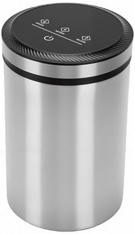 Vacuum Coffee Canister, Airtight Stainless Steel Food Storage Container with Digital Display, Automatic Vacuum Sealer for Coffee Beans, Grains, Nuts - Image 3