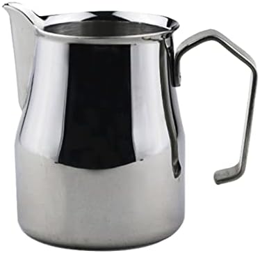 Milk Frothing Cup Stainless Steel Milk Frothing Pitcher Jug Cup Espresso Coffee Barista Craft Latte Cappuccino Cream Cup 350/500ML(Silver,500ml) by Unknown