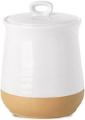 Hasense Ceramic Food Storage Jar, 75 FL OZ Large Kitchen Canister with Lid, Airtight Food Storage Containers for Candy, Coffee Bean, Cookies, Flours, Rice, Cereal, Spice, White Farmhouse Decor by Hasense