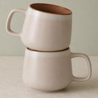 Ava Nord Large Stoneware Ceramic Coffee Mugs Set of 2 | 20 oz | Rose Sand by AvaNord
