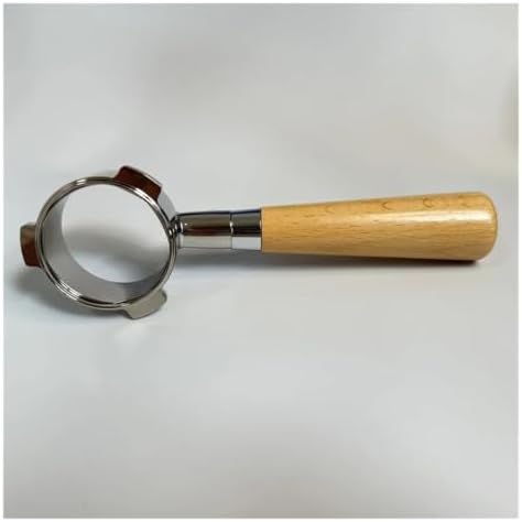 54mm 3-ear Naked Portafilter With BasketStainless Steel Bottomless Coffee Handle(Beech wood,With 1 2 cup baske) - Image 2