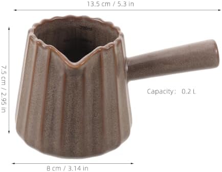 ibasenice Espresso Cups, 6 OZ Ceramic Espresso Shot Cups with Handle - Image 2