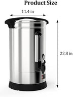 120-Cup Commercial Coffee Urn – 18L Large Stainless Steel Electric Coffee Maker for Churches, Meeting Rooms, Lounges, and Large Gatherings - Image 2