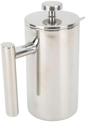 French Press Coffee Maker, 350ml Stainless Steel Double Insulated Heat Coffee Pot with Easy Pour Lid, for Home Brewing - Image 6