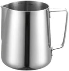 Milk Frother Cup Stainless Steel 350/600/1000ml Milk Creamer Frothing Pitcher with Scale Stainless Steel Espresso Cups Latte Cup Frother Coffee Accessories(1000ML With Scale) by Unknown
