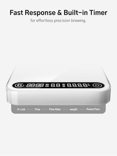 Coffee Scale with Timer and Flow Rate Tracking, 0.1g Precision, 2kg Capacity, Rechargeable, Smart App Compatible, Ideal for Espresso and Pour Over Brewing - Image 3
