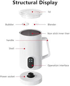 400W Commercial Milk Frother Machine, 580ml Stainless Steel Automatic Foam Maker, Hot Cold Latte Cappuccino Steamer for Home Coffee Shop Use - Image 3
