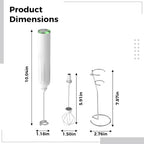 Rechargeable Milk Frother with Stand, 1500mAh Battery, 6500 RPM Electric Drink Mixer, Handheld Milk Frother, Stainless Steel Whisks, Type-C Charge, 400-Second Runtime for Latte, Coffee, Cappuccino - Image 5