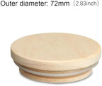 Bamboo Lids 10pcs Reusable Bamboo Wood Lids,Mason Jar Caps Non Leakage Silicone Sealing Wooden Covers(72mm) - Image 2