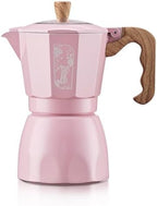 Bincoo Pink Espresso Maker Stovetop - Classic Aluminum Italian Coffee Maker,4 Cups Moka Pot for Italian and Cuban Café Brewing, Double Valve Extraction (Pink, 4 Cups) by Bincoo