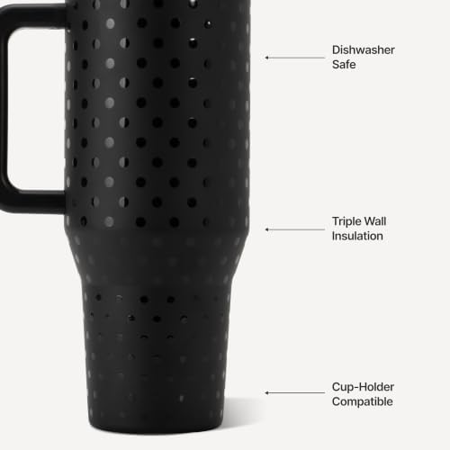 HydroJug Polka Dot Traveler 40oz, Insulated Tumbler, Noire Satin - Image 3