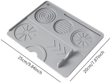 Silicone Coffee Tamping Mat Anti Slip Espresso Station Barista Tool For Home Bar Counter Office Shop(Gray) - Image 2
